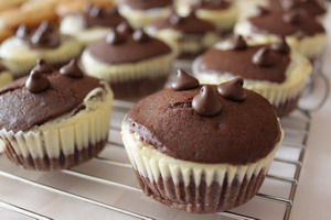 Čokoládové muffiny s tvarohem